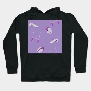 Rugby Pattern in Lilac Hoodie